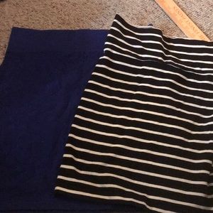 Bundle of 2 knit skirts & 1 pencil skirt